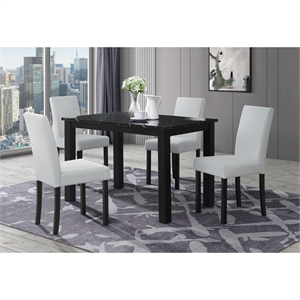 Black D8032 with D9026 Silver Dining Set