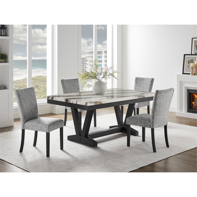 D1319 Dining Table and (4) Dining Chair Set