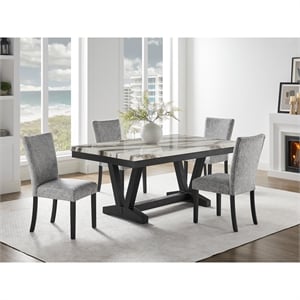 D1319 Dining Table and (4) Dining Chair Set