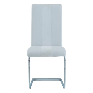Faux Leather Dining Chairs in White (Set of 4)