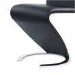 Faux Leather Z-Shape Dining Chairs in Black (Set of 2)
