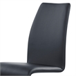 Faux Leather Z-Shape Dining Chairs in Black (Set of 2)