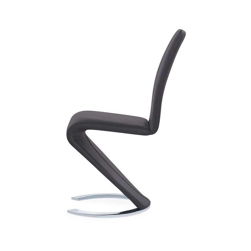 Faux Leather Metal Dining Chairs in Gray (Set of 2)