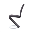 Faux Leather Metal Dining Chairs in Gray (Set of 2)