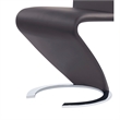 Faux Leather Metal Dining Chairs in Gray (Set of 2)