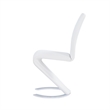 Faux Leather Metal Dining Chairs in White (Set of 2)