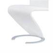 Faux Leather Metal Dining Chairs in White (Set of 2)