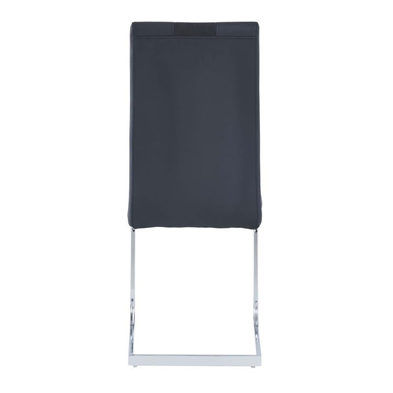 Faux Leather Dining Chairs in Black (Set of 4)
