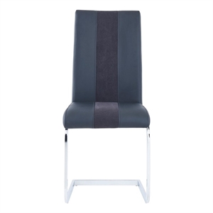 Faux Leather Dining Chairs in Black (Set of 4)