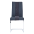 Faux Leather Dining Chairs in Black (Set of 4)