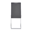 Gray Faux Leather Dining Chairs with Silver Metal Base (Set of 4)
