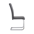 Gray Faux Leather Dining Chairs with Silver Metal Base (Set of 4)