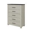 Ashley Brown Industrial Hardware 5 Drawer Chest