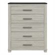 Ashley Brown Industrial Hardware 5 Drawer Chest