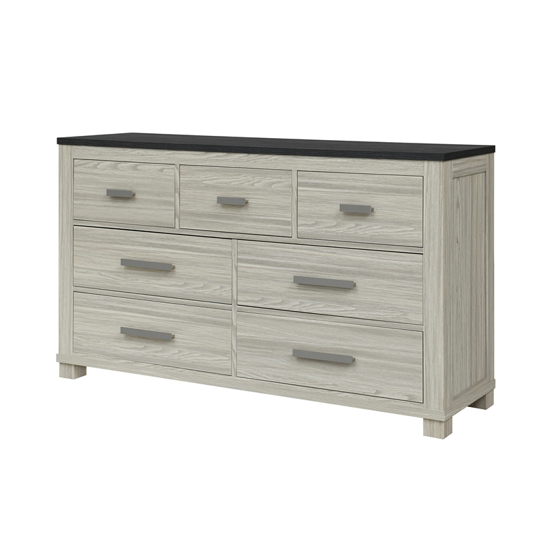 Ashley Brown Industrial Bar Handle 6 Drawer Dresser