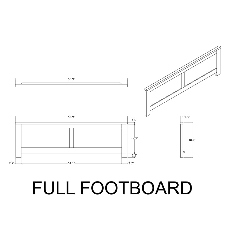Ashley Brown Panel Light Headboard Full Bed