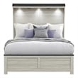 Ashley Brown Panel Light Headboard Full Bed