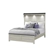 Ashley Brown Solid and manufactured King Bed with Led Light Headboard