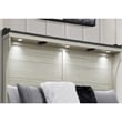 Ashley Brown Solid and manufactured King Bed with Led Light Headboard