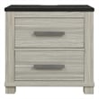 Ashley Brown Solid and Engineered Wood Nightstand with USB and Speaker