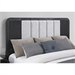 Beckett Black and White Curved Edges Panel King Bed