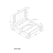Beckett Black and White Curved Edges Panel King Bed