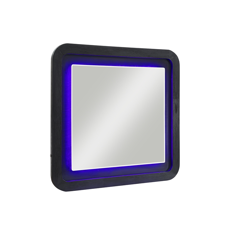 Beckett Black and White Rounded Edge 5PC King bedroom Set