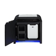 Beckett Black and White Nightstand with LED Cooler and Speaker