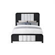 Beckett Black and White Rounded Edge Queen bed