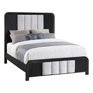 Beckett Black and White Rounded Edge Queen bed