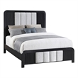 Beckett Black and White Rounded Edge Queen bed