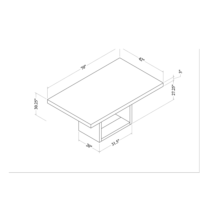 D02 Black and White Dining Table