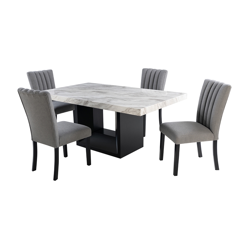 D02 Black and White Dining Table