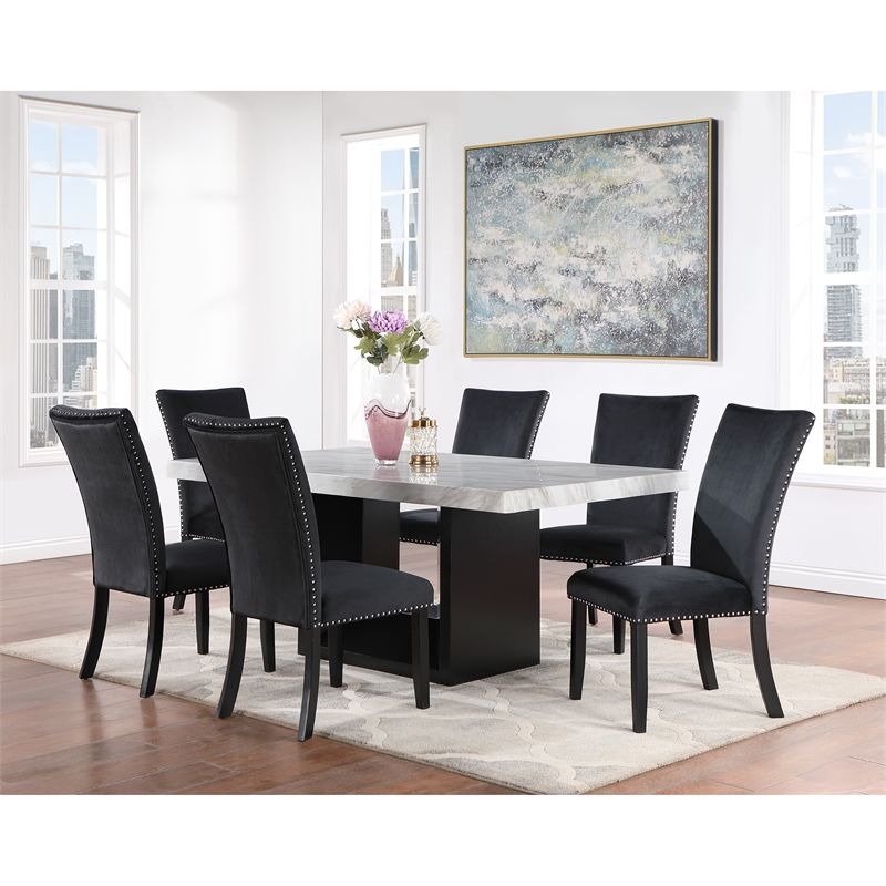 D02 Black and White Dining Table