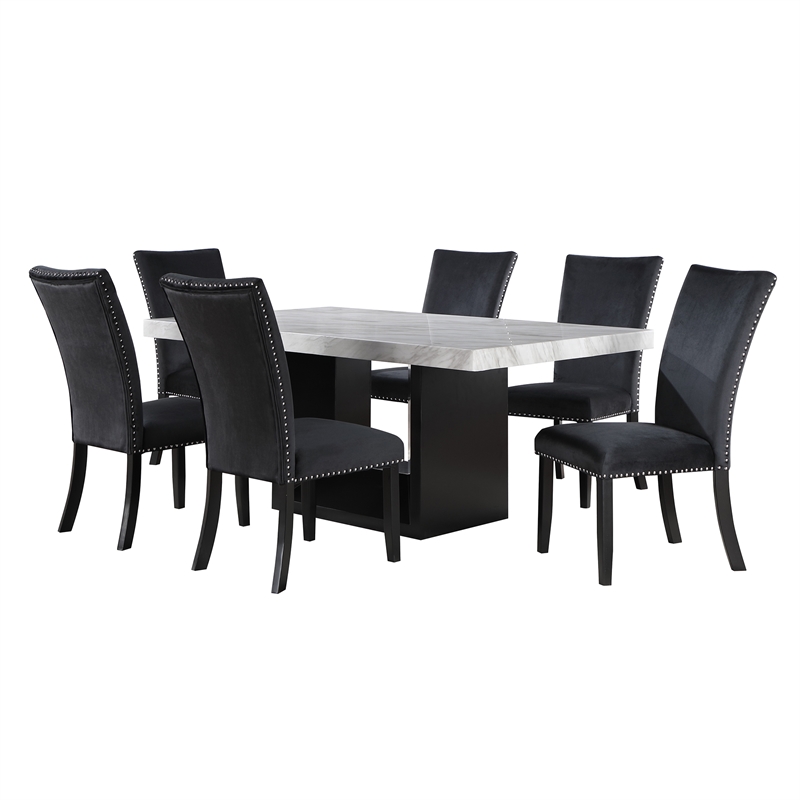 D02 Black and White Dining Table