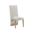 D12 Wood Beige and Natural Upholstered Set of 2 Dining Chairs