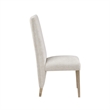 D12 Wood Beige and Natural Upholstered Set of 2 Dining Chairs