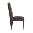 D12 Wood Upholstered Plush Brown Set of 2 Dining Chair