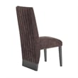 D12 Wood Upholstered Plush Brown Set of 2 Dining Chair