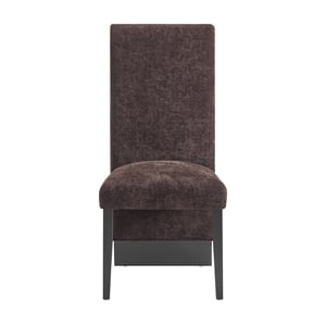D12 Wood Upholstered Plush Brown Set of 2 Dining Chair