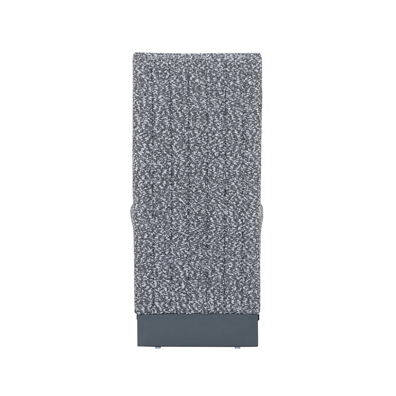 D12 Wood and Upholstered White and Grey Set of 2 Dining Chairs