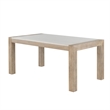D1321 Marble Top Natural Wood Finish Dining Table
