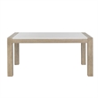 D1321 Marble Top Natural Wood Finish Dining Table