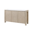 D1321 Light Gray Wooden Buffer with Cabinets and Shelves