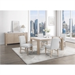 D1321 Light Gray Wooden Buffer with Cabinets and Shelves