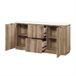 D2504 Faux Marble Wooden Buffet with Drawers and Cabinets