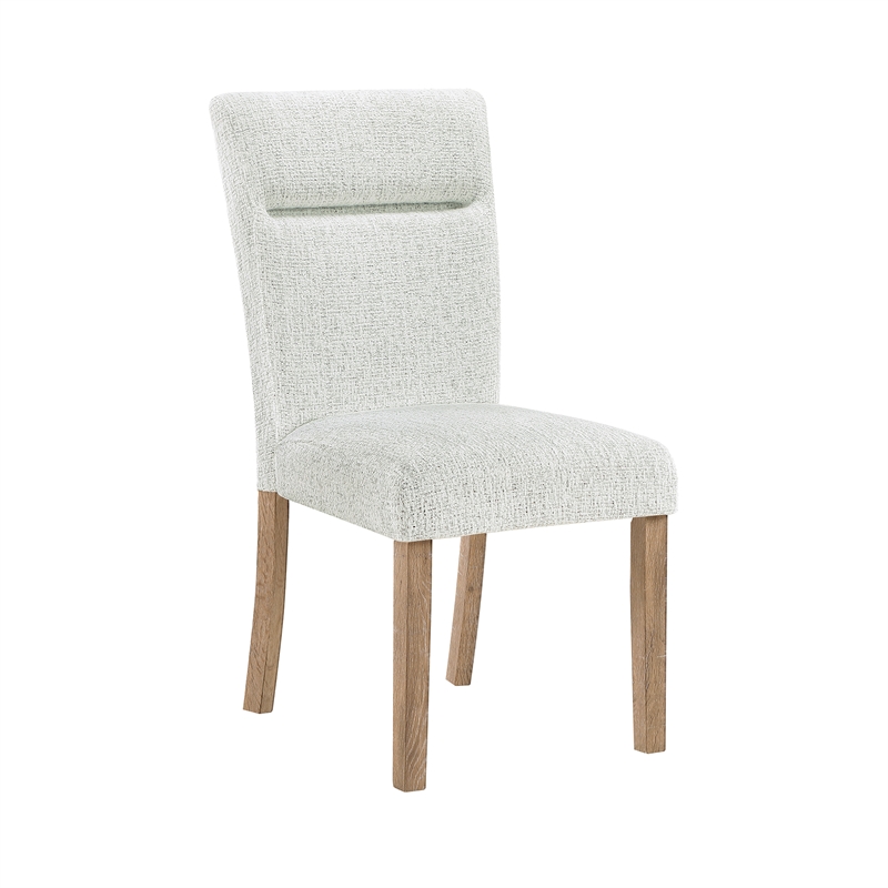 D2504 Light Gray and Natural 2PK Dining Chair Set