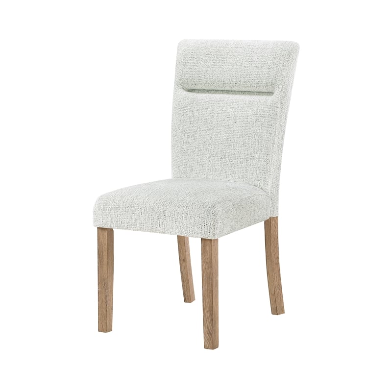 D2504 Light Gray and Natural 2PK Dining Chair Set