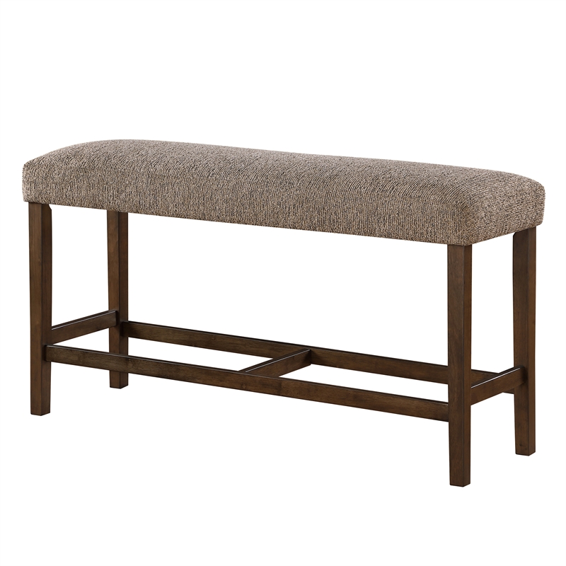 D4355 Brown Wooden Bar Height Bench