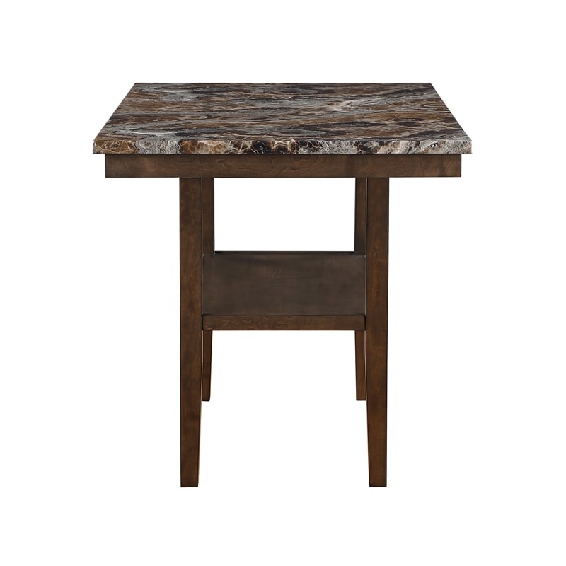 D4355 Brown Faux marble Wooden Bar Table